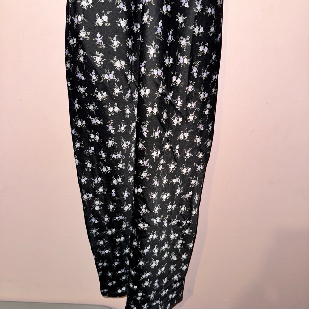 And Now This Macy’s Black Satin Floral Lace Trim Maxi Slip Dress Size XL NWT! - Picture 2 of 9